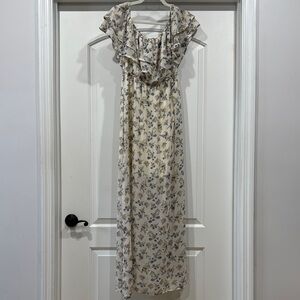 Floral Cream Maxi Dress